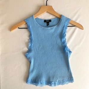AQUA BLOUSE STYLED TANK TOP